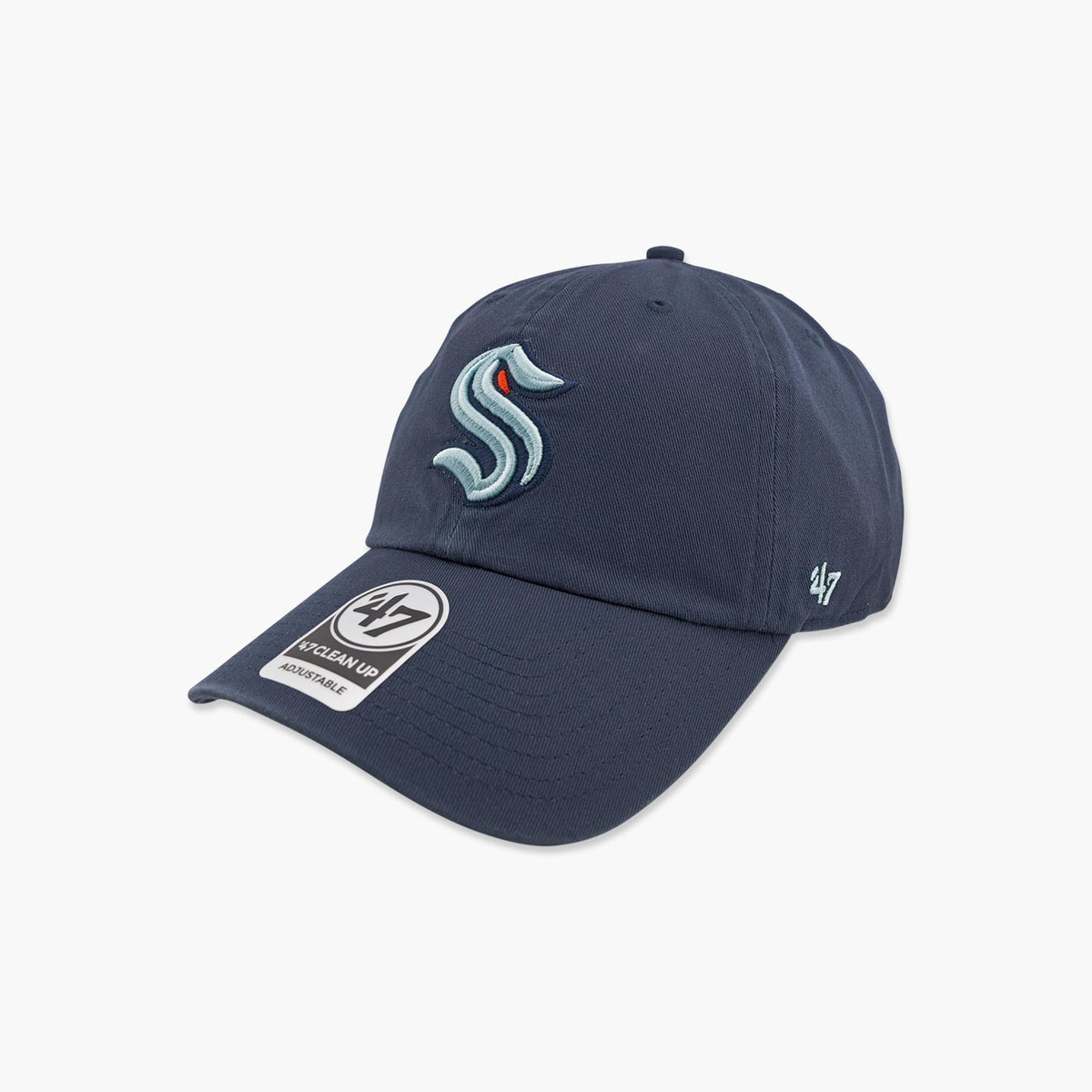 Seattle Kraken Navy Primary Logo Clean Up Adjustable Hat