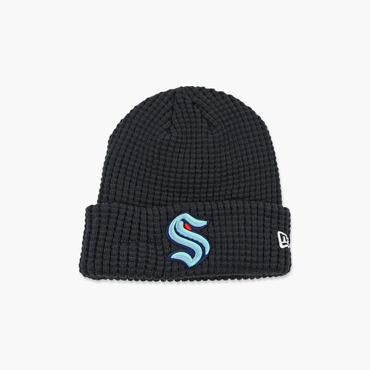 Seattle Kraken Navy Primary Logo Waffle Beanie