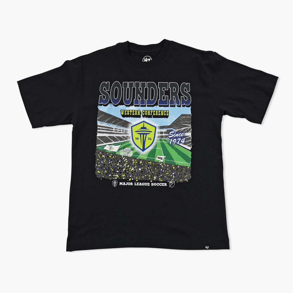 Seattle Sounders Crowd Chant Black Foundation T-Shirt