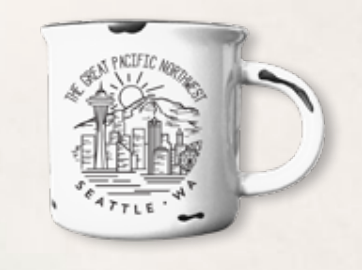 Seattle Line Art Campfire Mug
