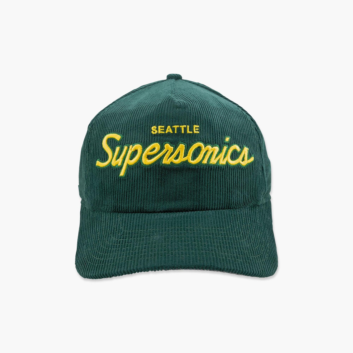 Seattle SuperSonics Forest Green Corduroy Script Adjustable Hat
