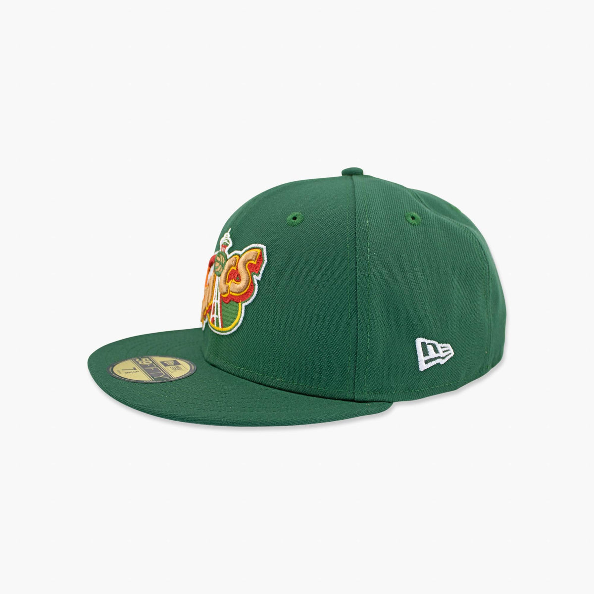 Seattle SuperSonics New Era Vintage Green Space Needle Fitted Hat