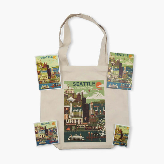 LP Seattle Geometric Skyline Souvenir