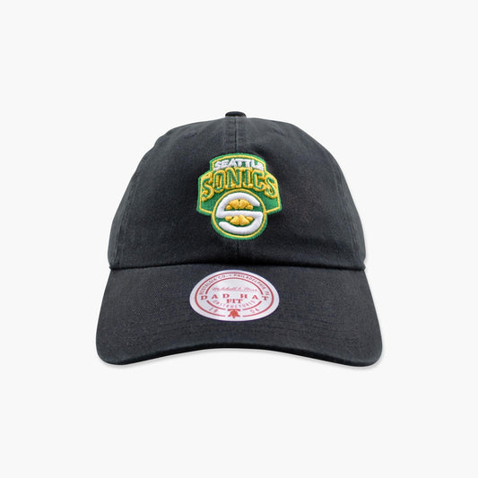 Seattle SuperSonics "S" Logo Black Adjustable Hat