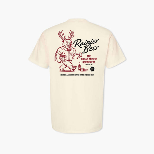 Rainier Beer Natural Bearer Of Brews Pocket T-Shirt