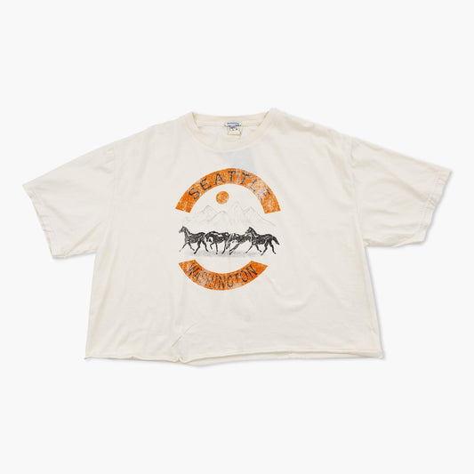 Wild Horses Ivory Seattle Womens Crop