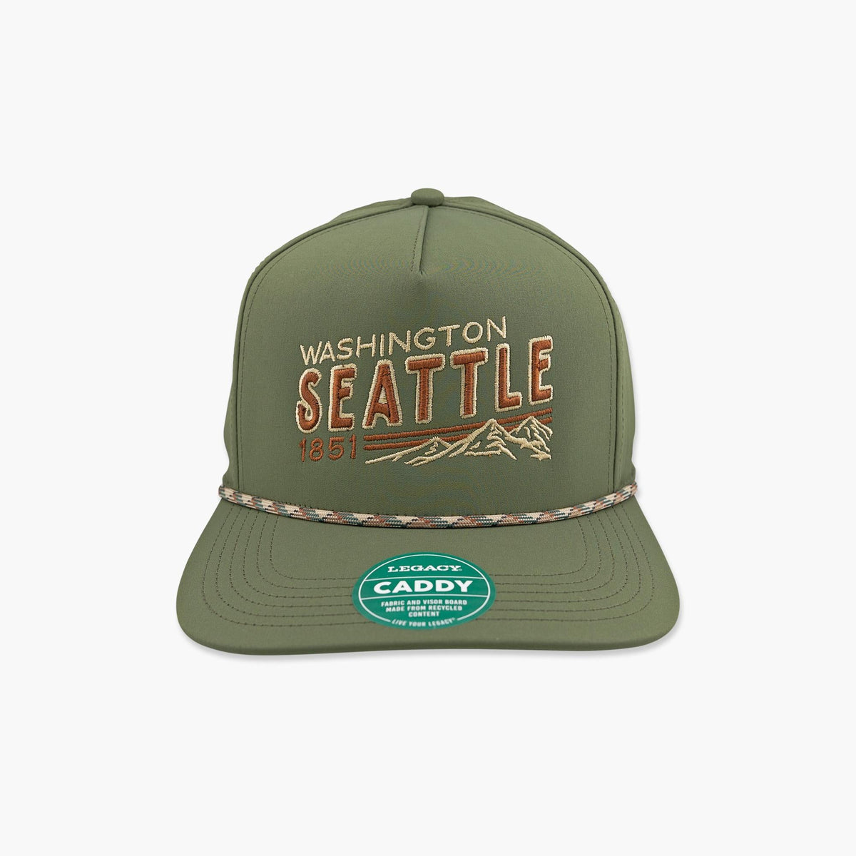 Double Slants Olive/Blackish Green Seattle Snapback