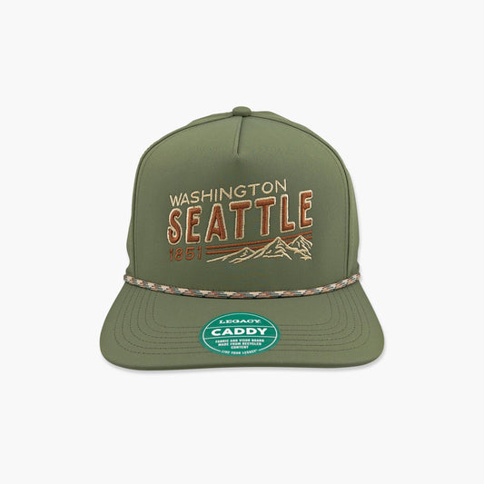 Double Slants Olive/Blackish Green Seattle Snapback