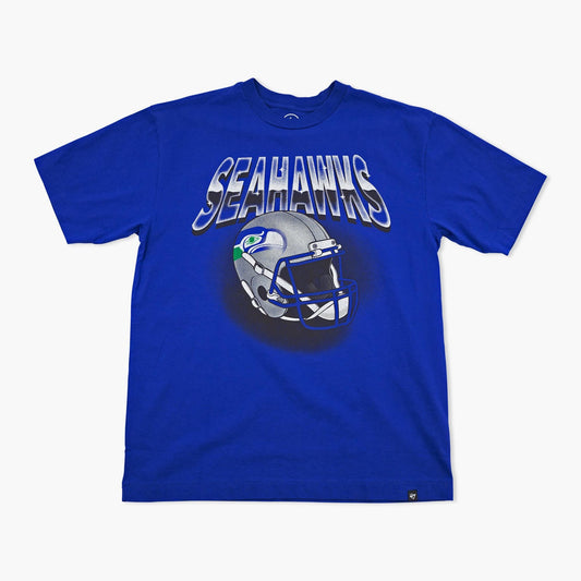Seattle Seahawks Royal Throwback Smooth Fade Foundation T-Shirt