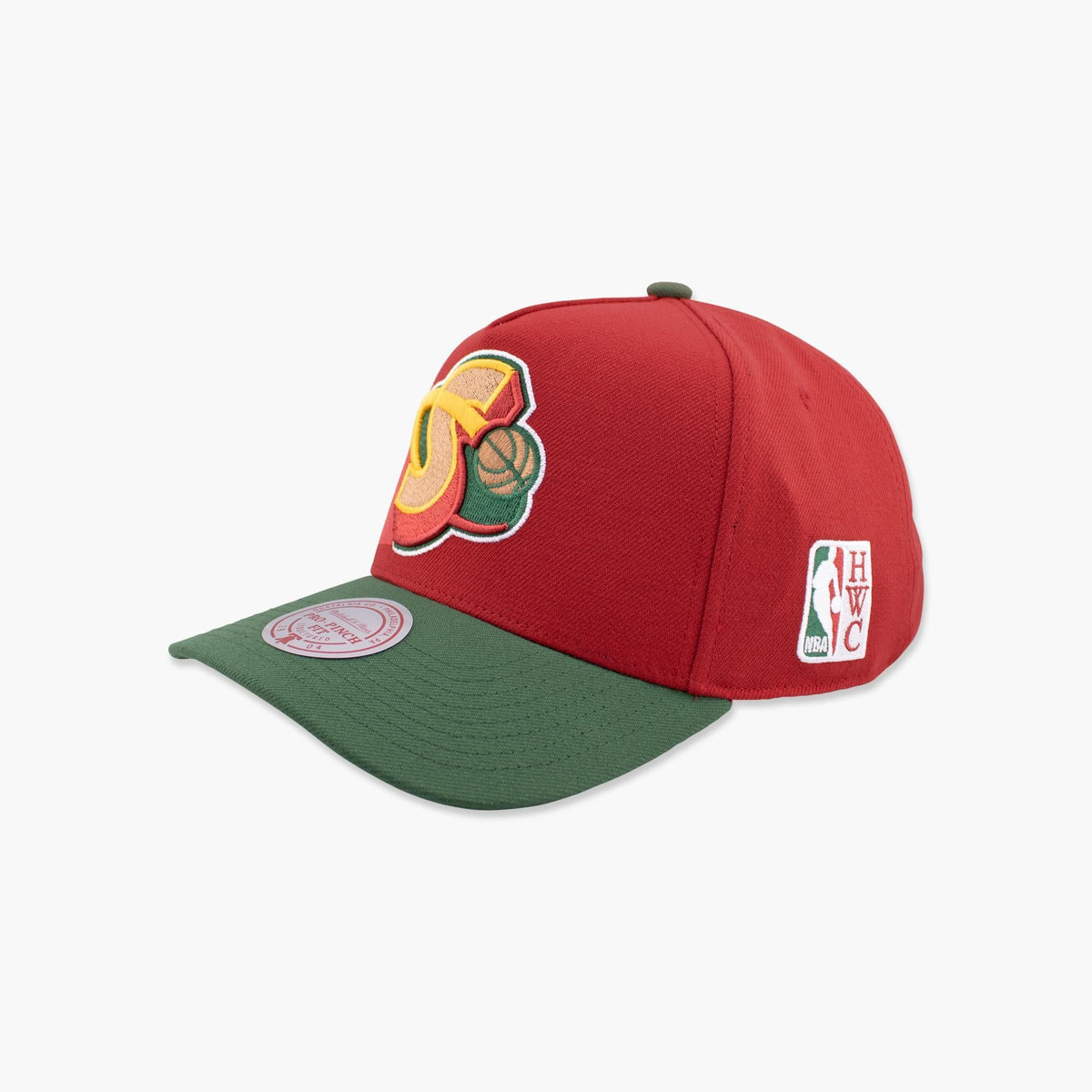 Seattle SuperSonics Red/Green Orbit Pro Crown Snapback