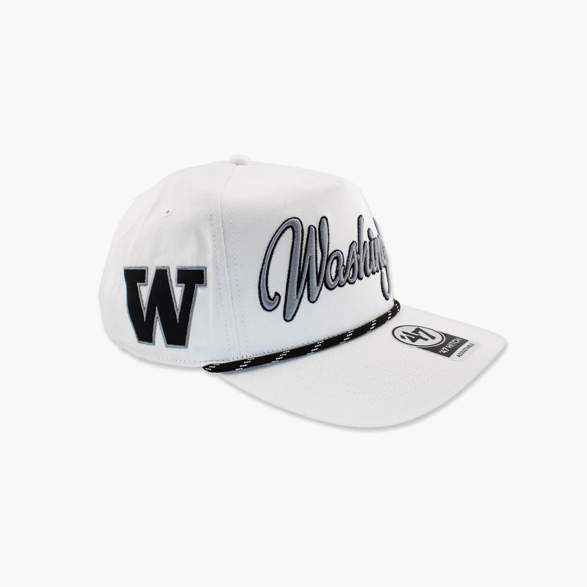 Washington Huskies Overhand Speckle White Hitch Snapback