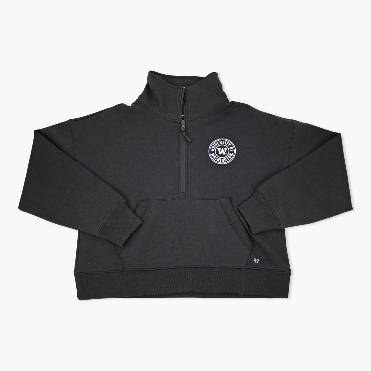 Washington Huskies Loop In Womens Black Scuba Pullover