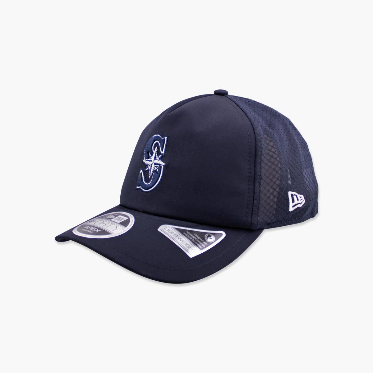 Seattle Mariners 2026 Batting Practice Navy "S" Apex Trucker Hat