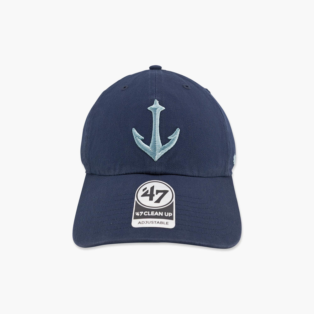 Seattle Kraken Anchor Logo Navy Clean Up Adjustable Hat