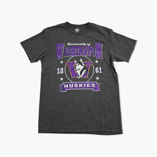 Washington Huskies Star-Studded Charcoal Slub T-Shirt