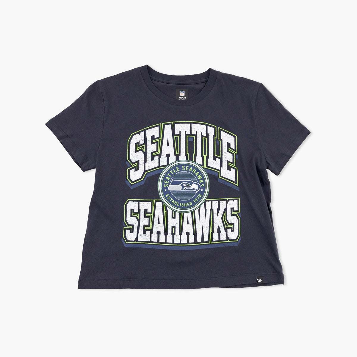 Seattle Seahawks Varsity Stack Women's Crop T-Shirt