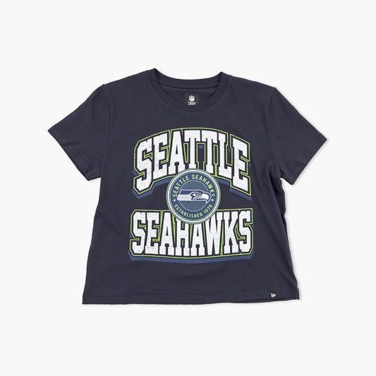 Seattle Seahawks Varsity Stack Women's Crop T-Shirt