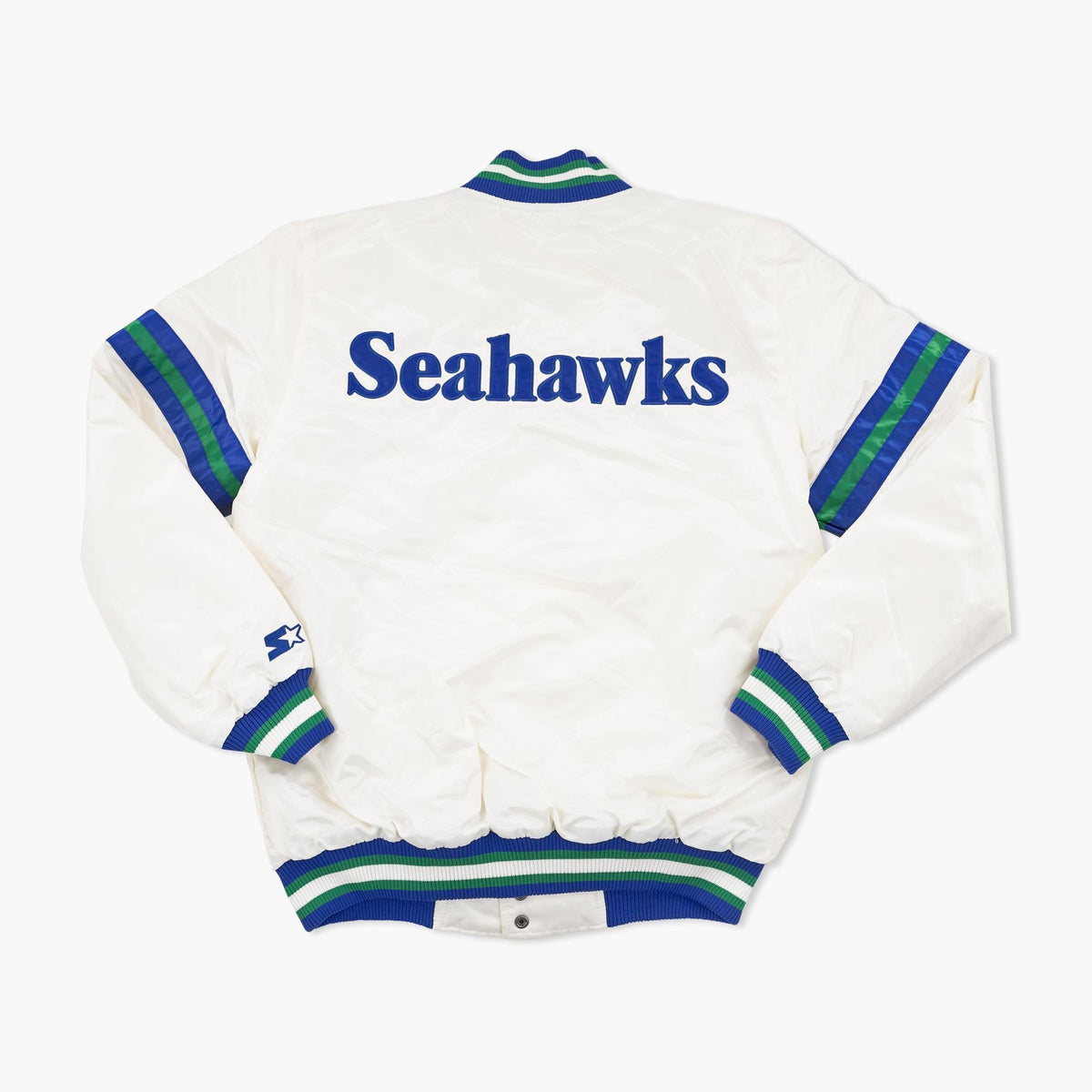 Seattle Seahawks White Throwback Starter Jacket