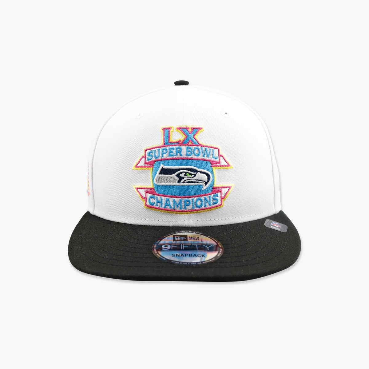 Seattle Seahawks Vintage Icons Super Bowl LX Champions White Snapback
