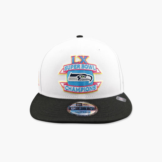 Seattle Seahawks Vintage Icons Super Bowl LX Champions White Snapback