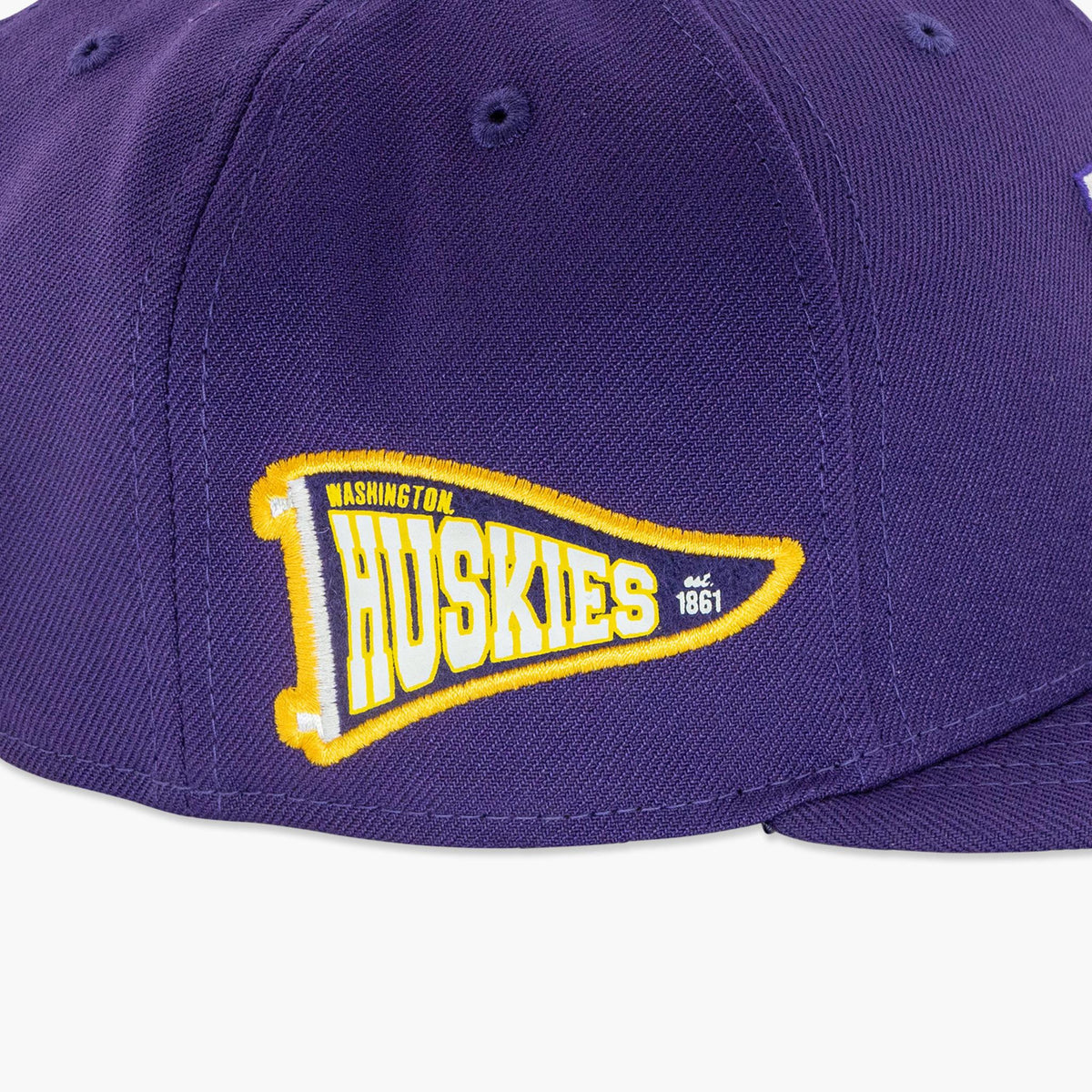 Washington Huskies Classic Throwback Est. 1861 Pennant Fitted Hat