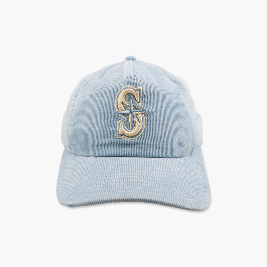 Seattle Mariners Light Blue Corduroy Unstructured Snapback
