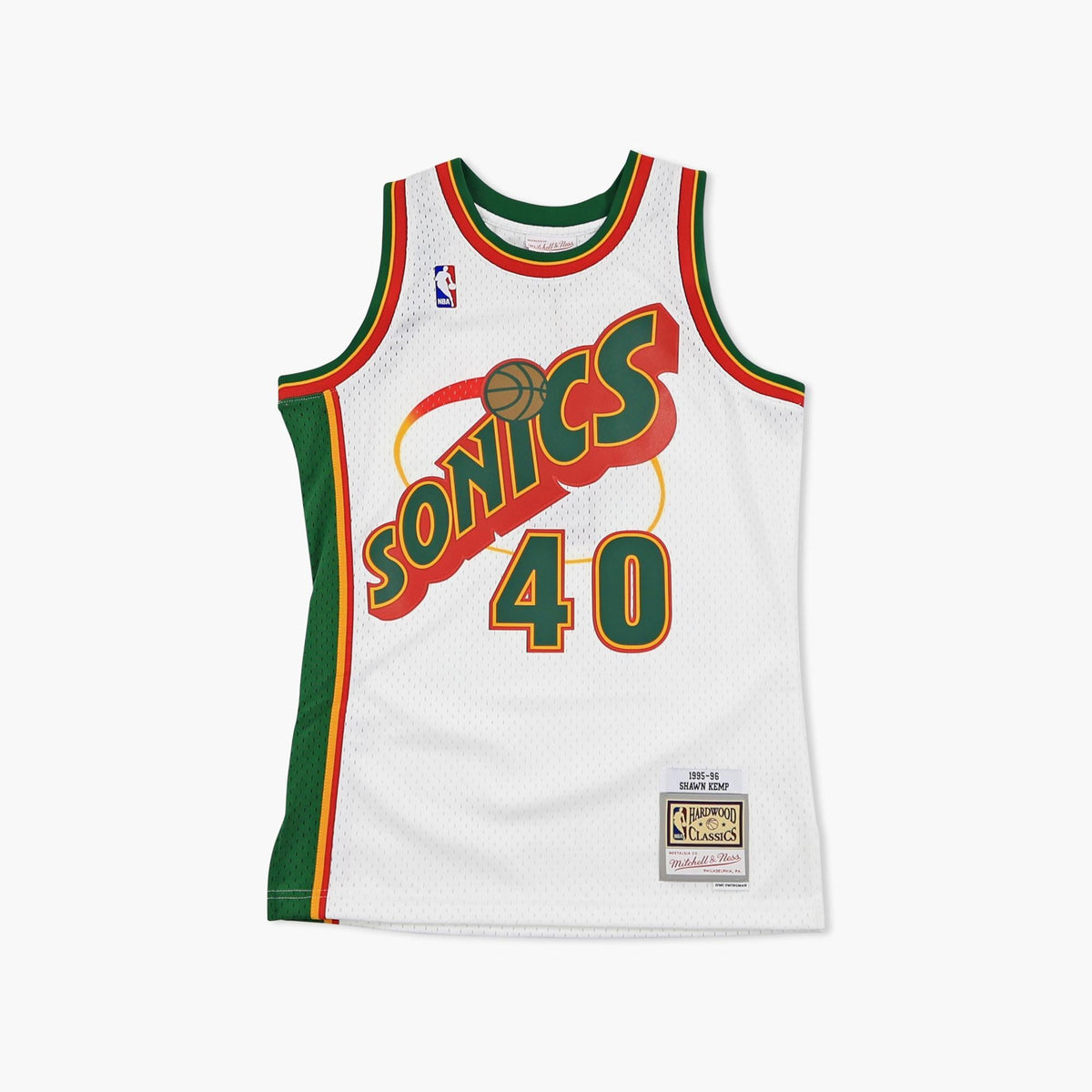 Seattle SuperSonics Shawn Kemp 1996 White Swingman Jersey