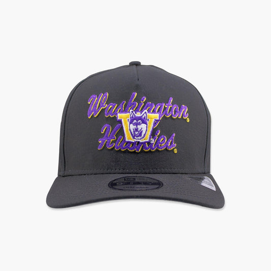 Washington Huskies Black Chainstitch Snapback