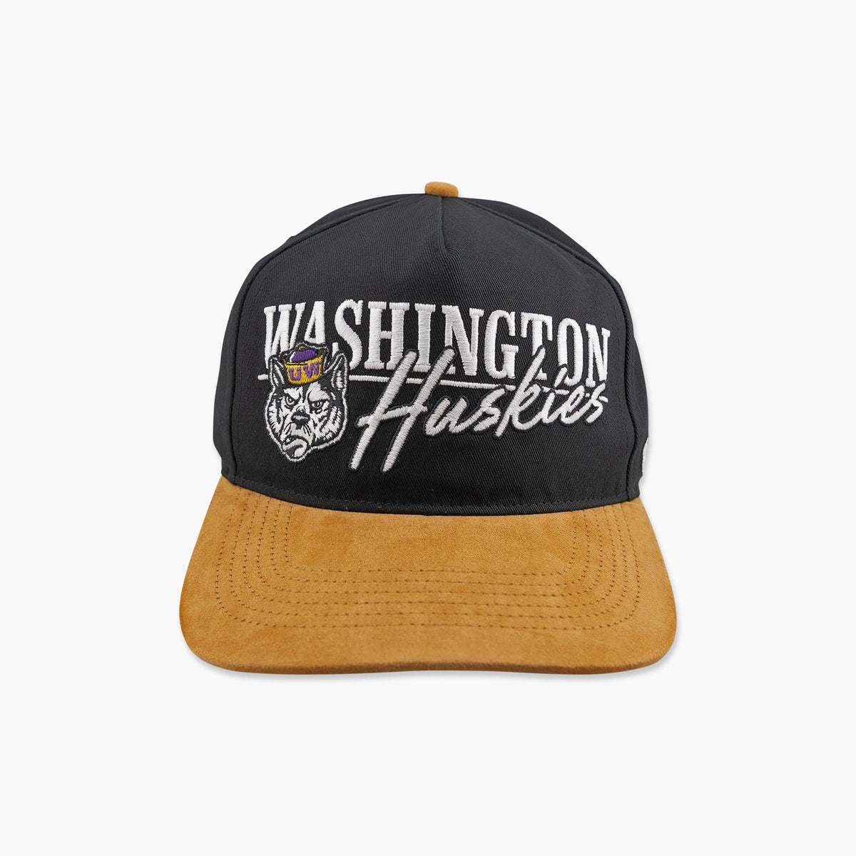 Washington Huskies Black Scribe Line Hitch Snapback