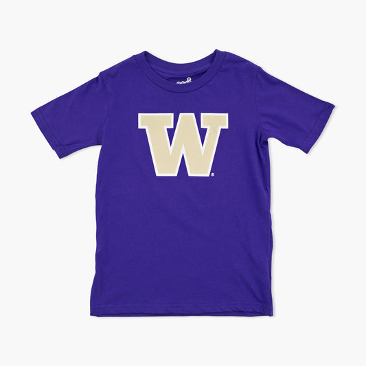 Washington Huskies Purple Primary Logo Youth T-Shirt