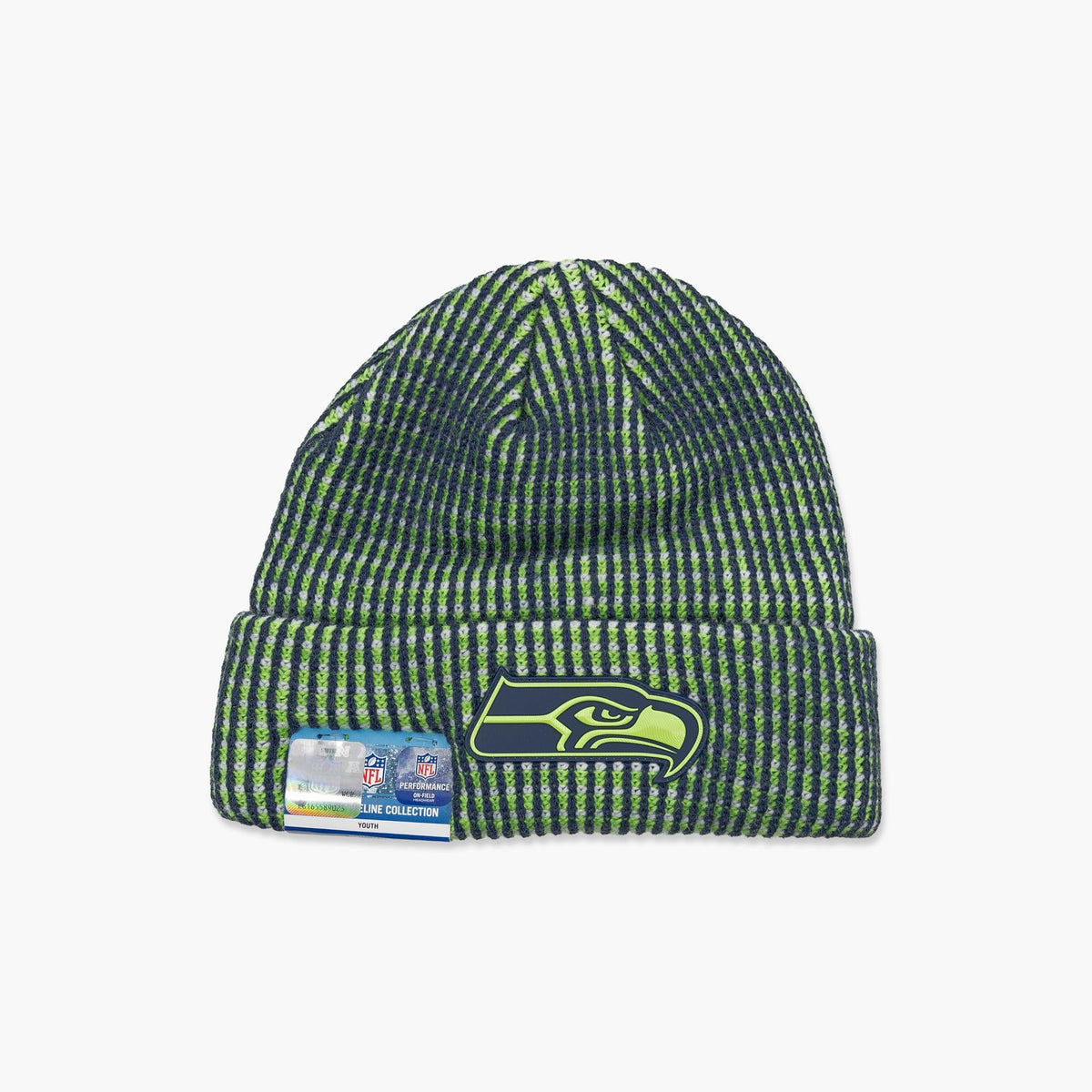 Seattle Seahawks 2026 Sideline Navy Primary Logo Beanie - Youth