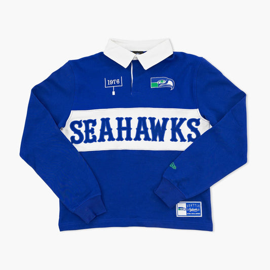 Seattle Seahawks Royal Throwback Rugby Shirt