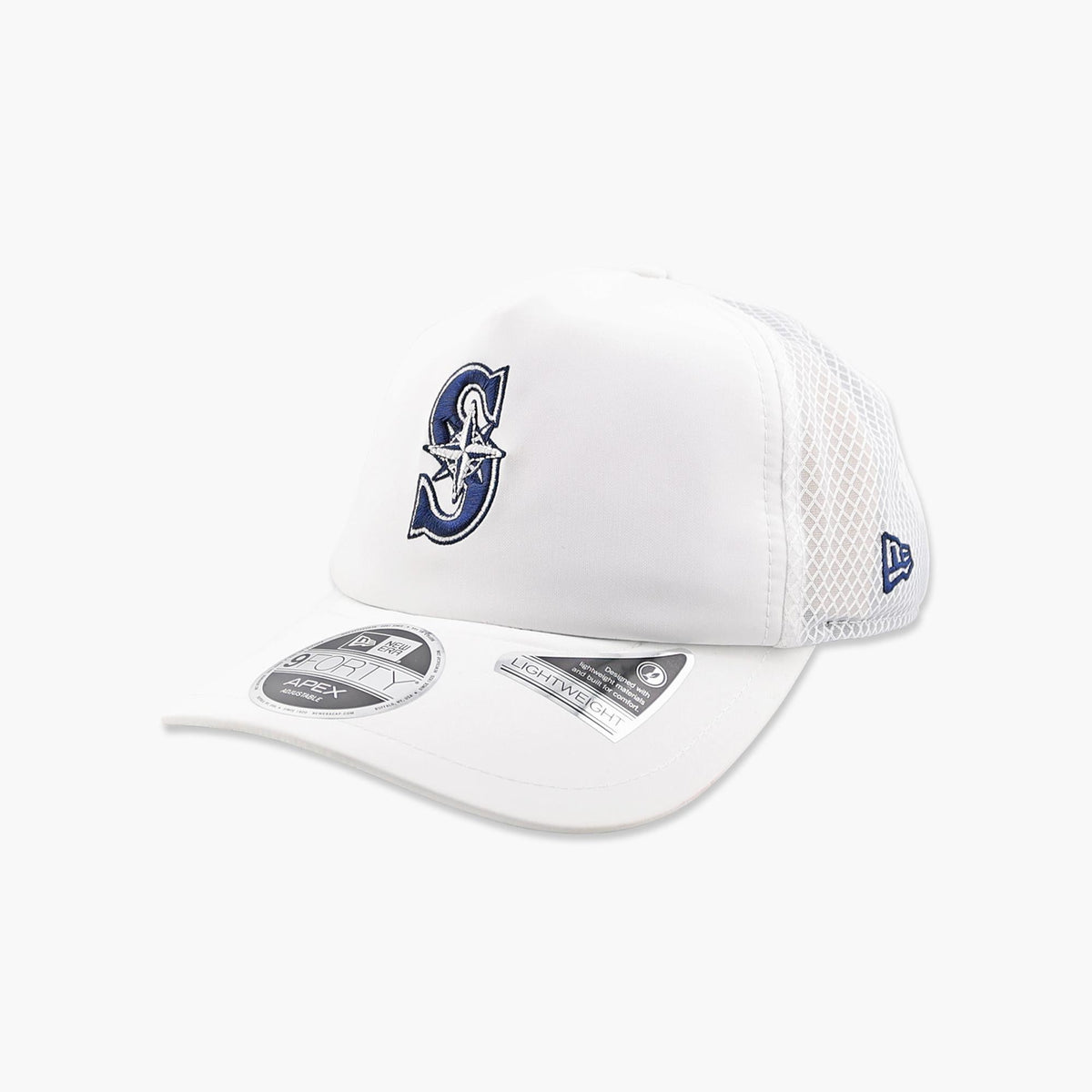 Seattle Mariners 2026 Batting Practice White Apex Trucker Hat