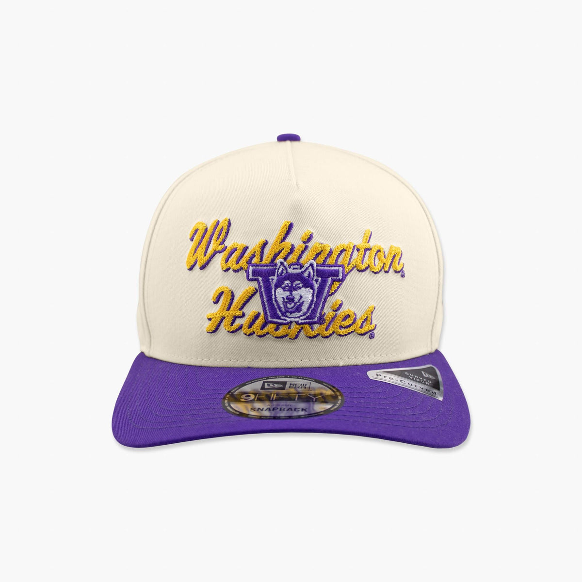 Washington Huskies Cream Chainstitch Snapback