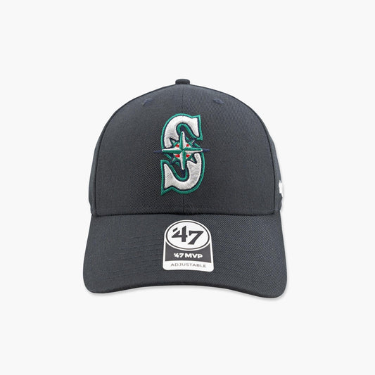 Seattle Mariners Navy Primary Logo MVP Adjustable Hat