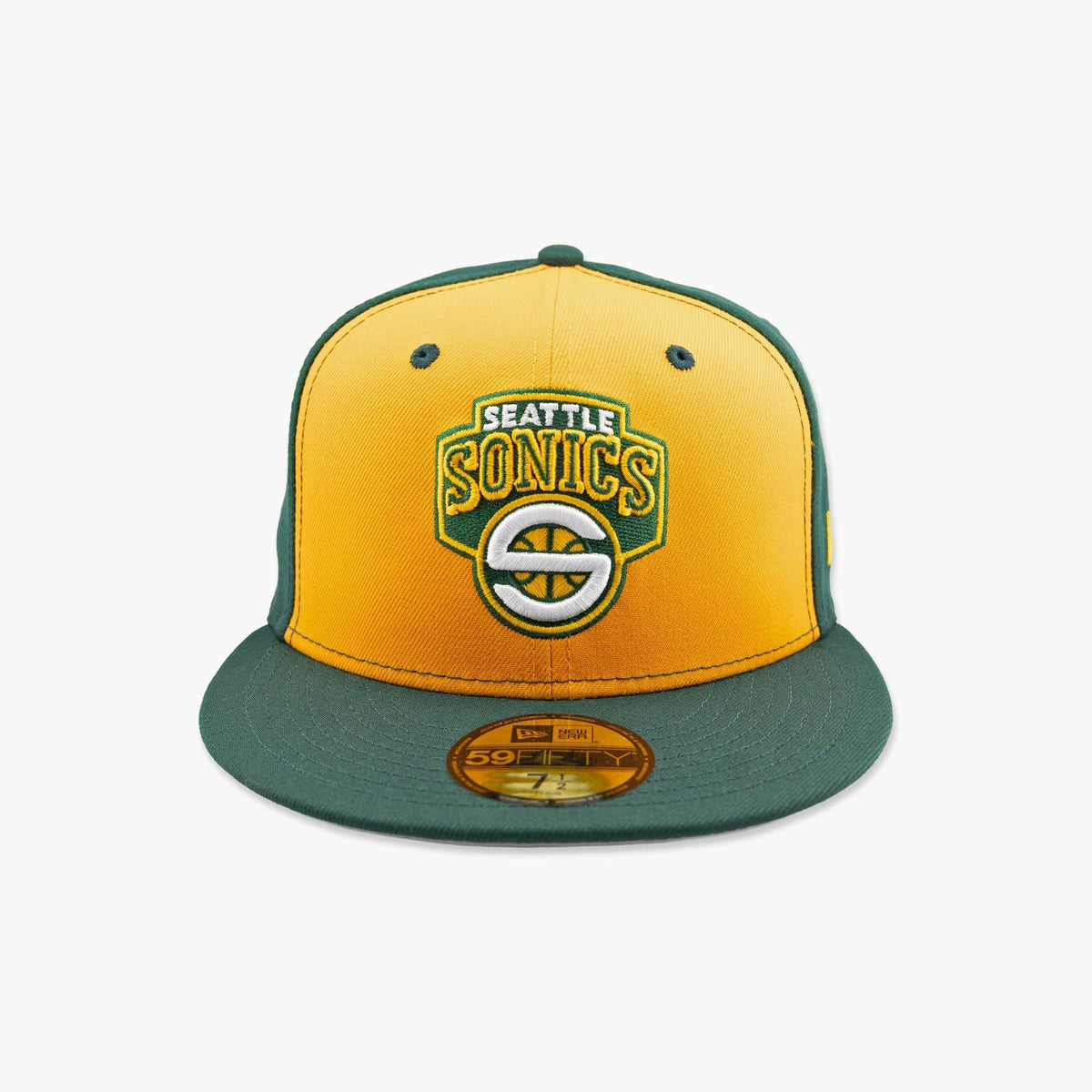 Seattle SuperSonics Golden Panel "S" Logo Fitted Hat