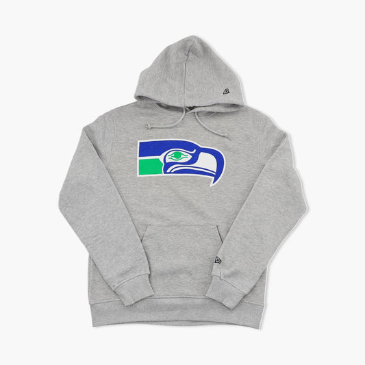 Seattle Seahawks Grey Throwback Logo Hoodie