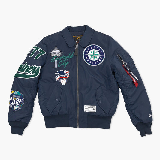 Seattle Mariners New Era x Alpha Industries 2026 Navy Bomber Jacket