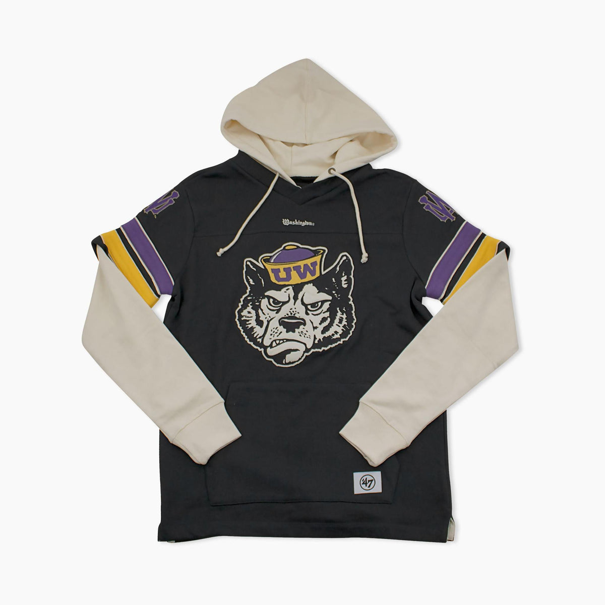 Washington Huskies Flint Black Split Zone Cornerback Hoodie