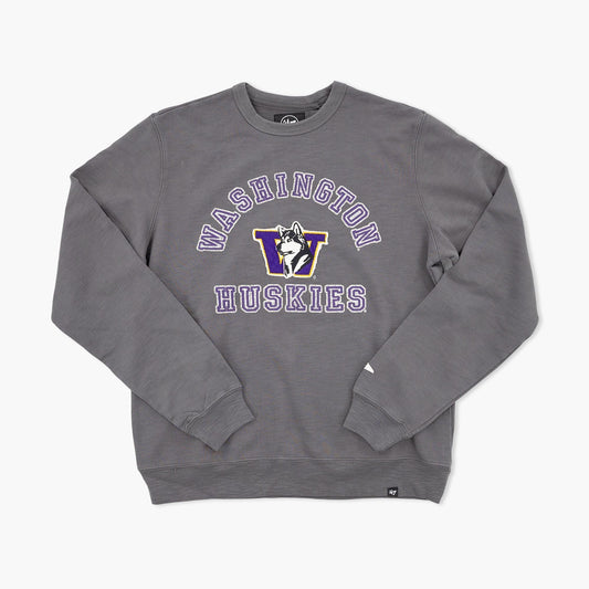 Washington Huskies French Terry Coal Crewneck