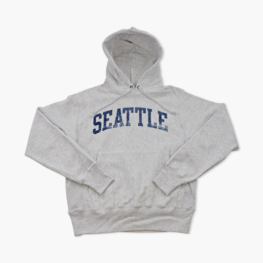 Seattle Silver Grey Reverse Weave Hoodie