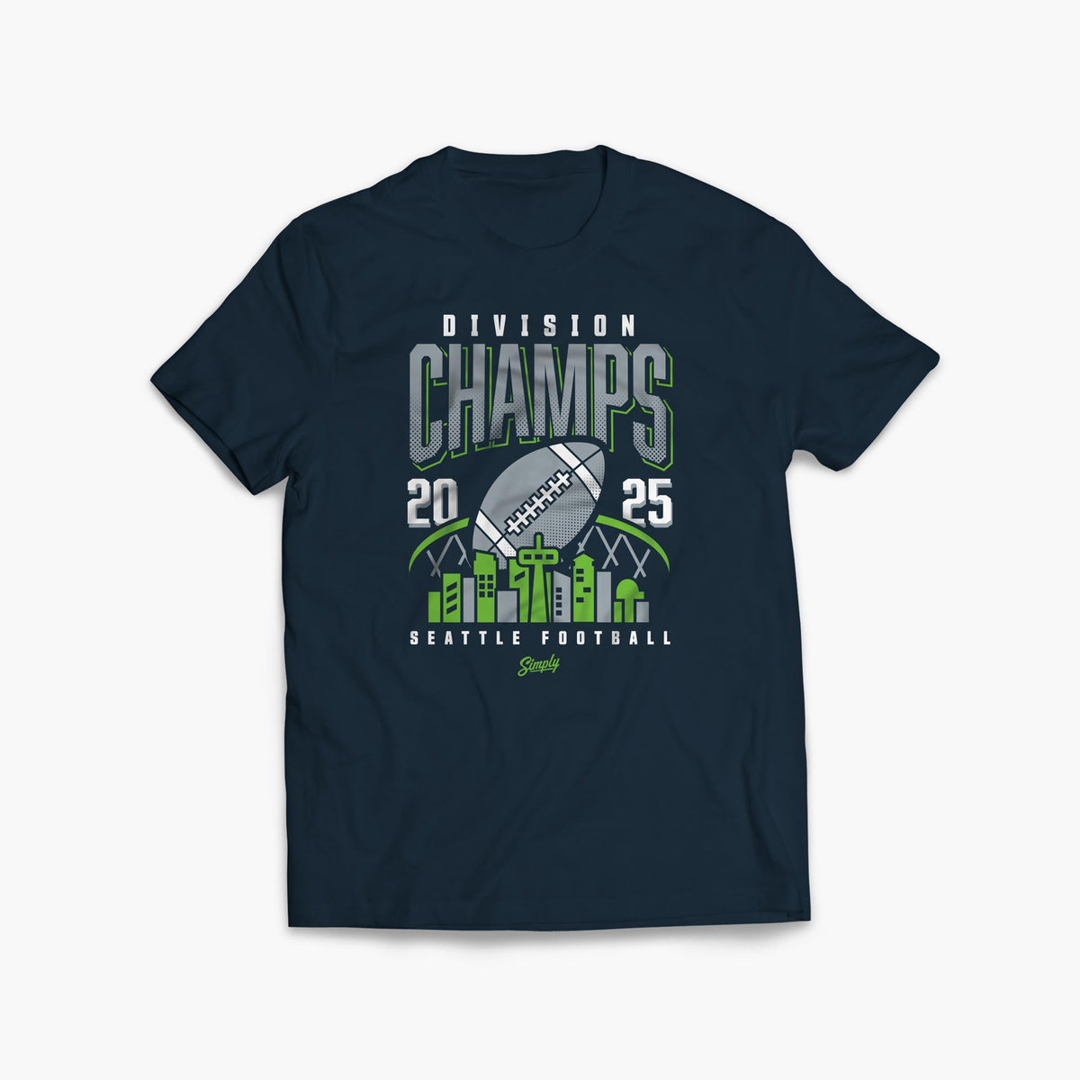 Northwest Royalty 2025 Division Champs Seattle Football Navy T-Shirt