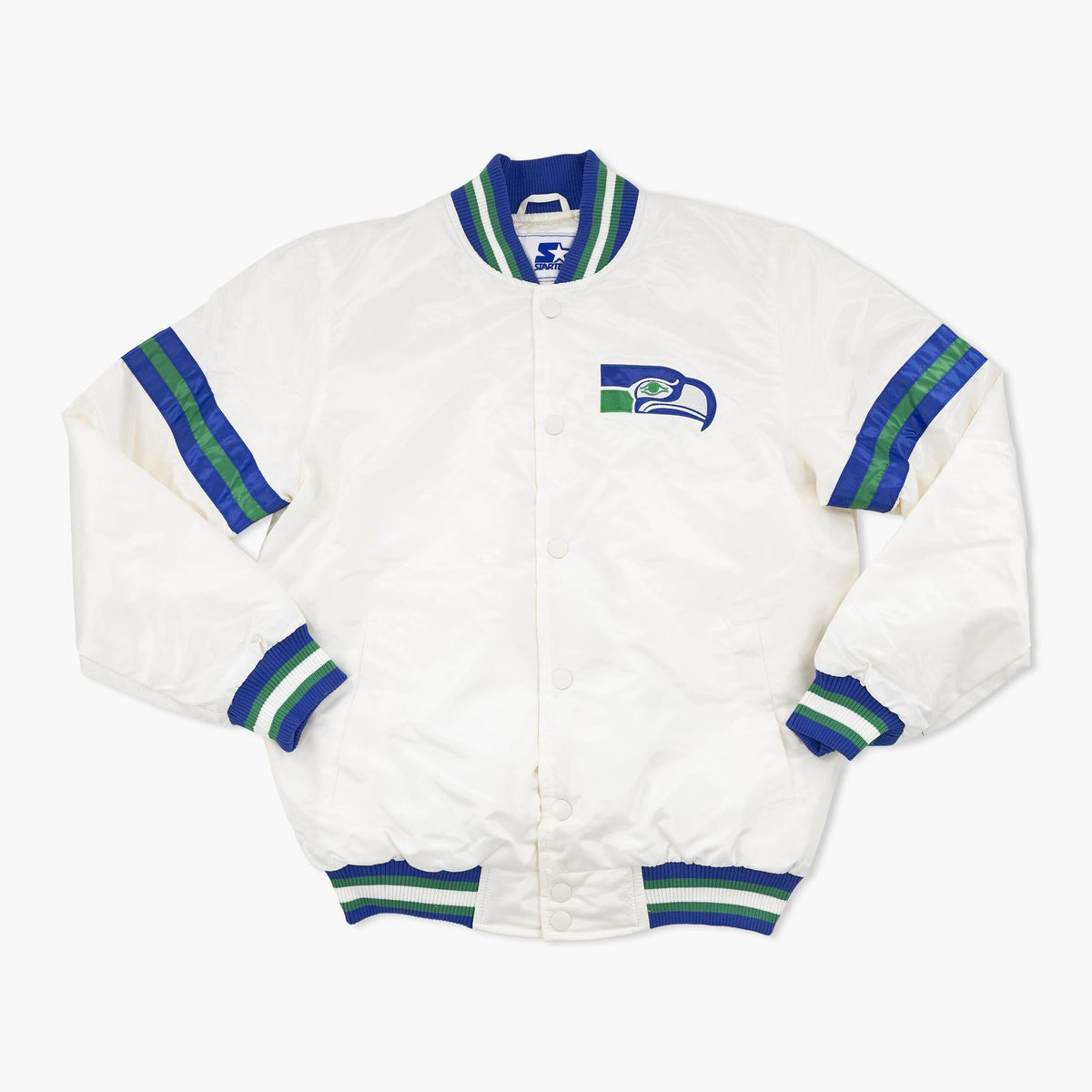 Seattle Seahawks White Throwback Starter Jacket
