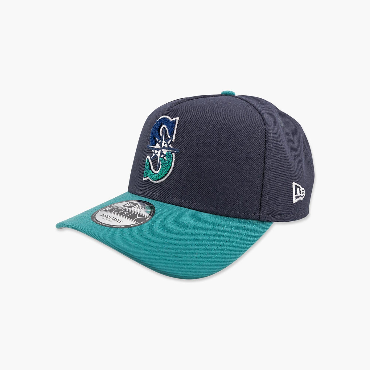 Seattle Mariners Navy & Teal Split Logo A-Frame Snapback