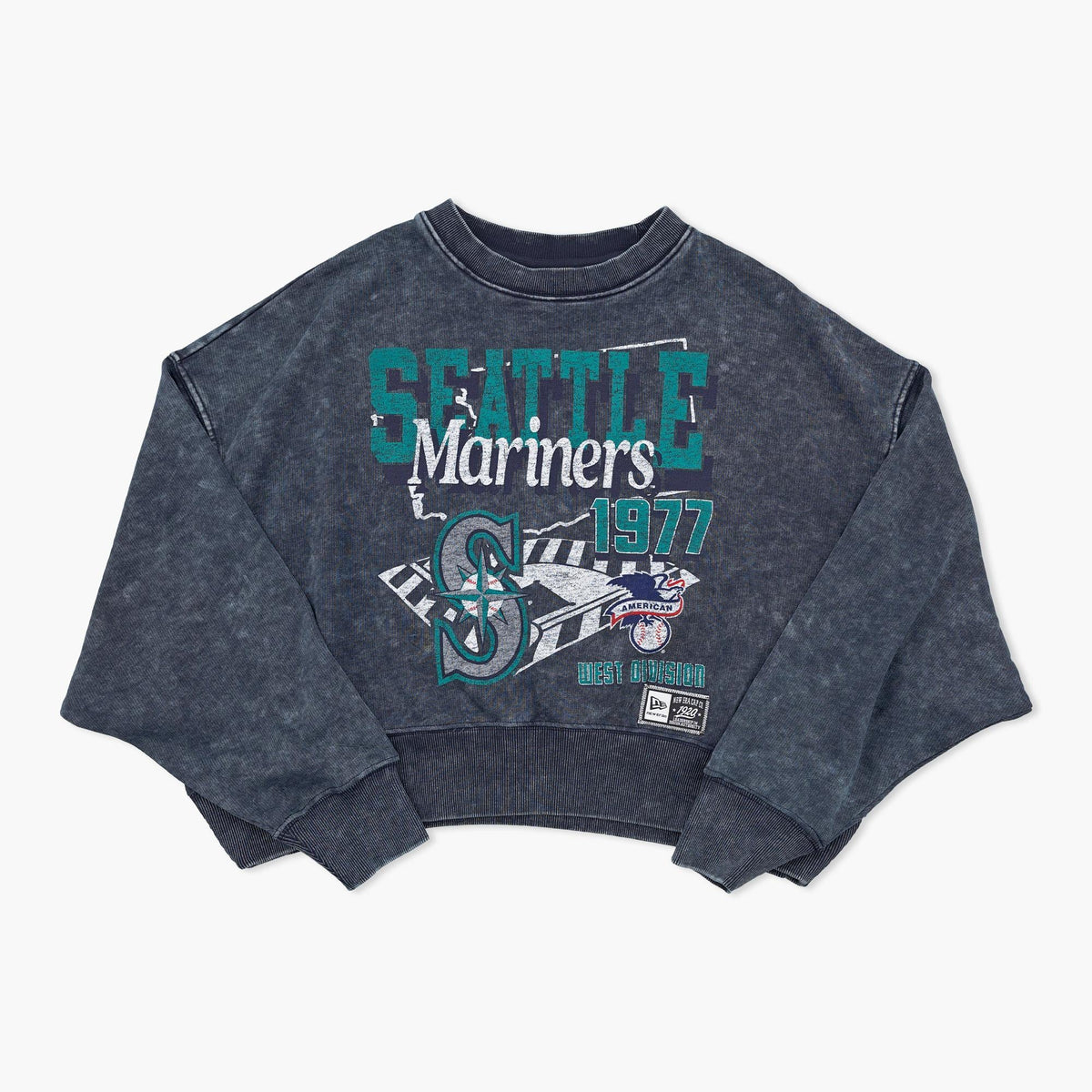 Seattle Mariners Navy 1977 Collage Women's Crewneck