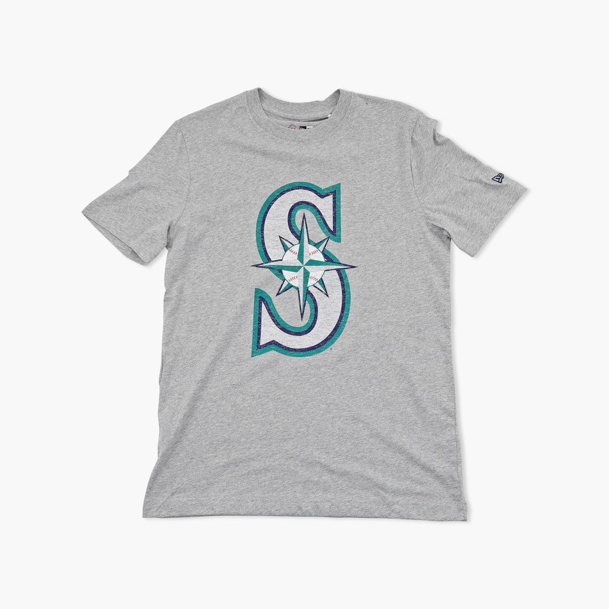 Seattle Mariners Primary Logo Heather Grey T-Shirt