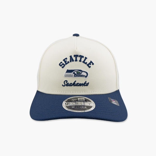 Seattle Seahawks Cream Script A-Frame Snapback