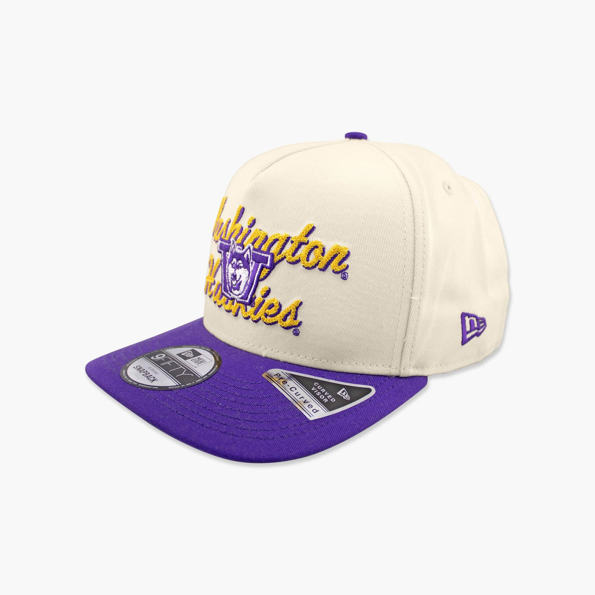 Washington Huskies Cream Chainstitch Snapback