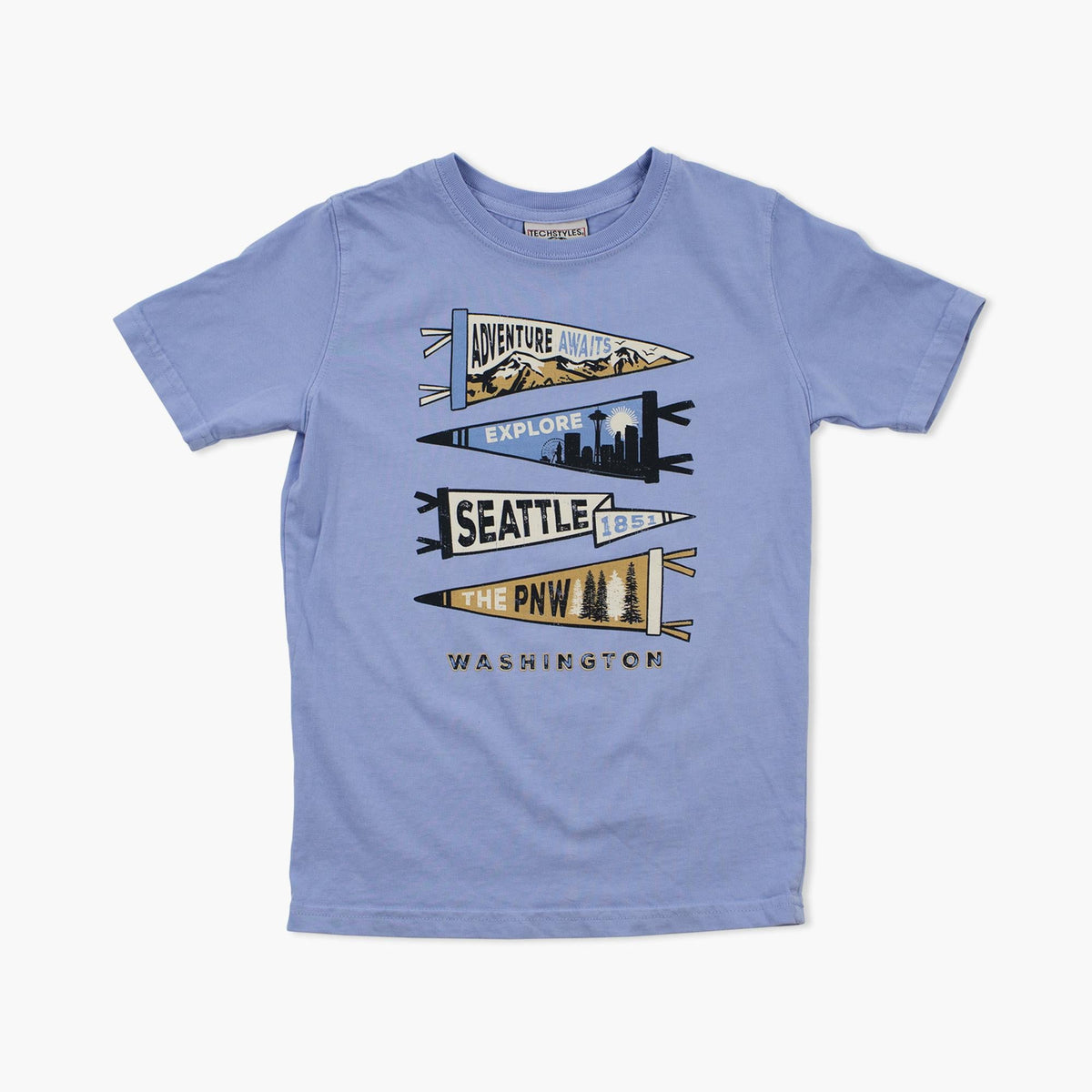 Pennant Run Periwinkle Seattle Youth T-Shirt