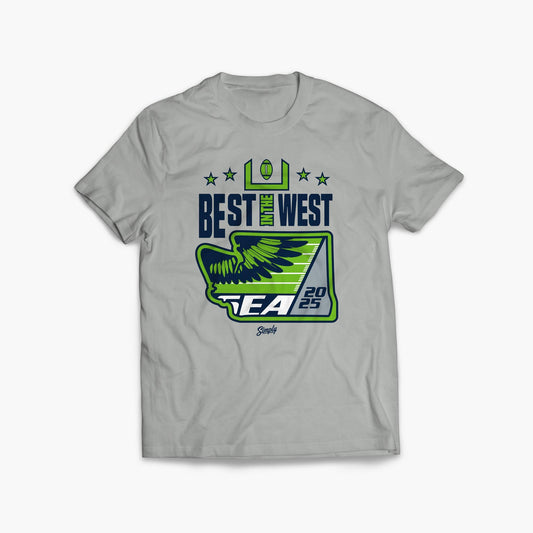 Best In the West 2025 Seattle Football Grey T-Shirt